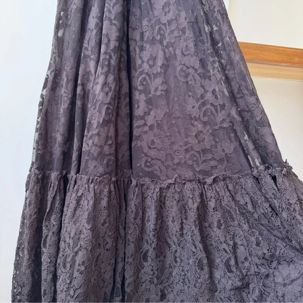 NWT Free People One More Night Lace Sleeveless Maxi Dress Black Size 2